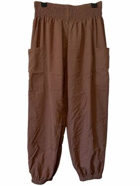 Chocolate brown lantern pants
